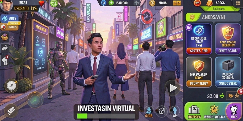 Tangkapan layar menampilkan antarmuka utama yang menarik.