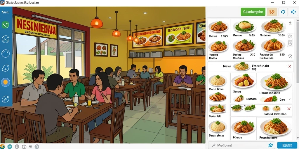 Tampilan awal yang menawan dengan grafis ceria.